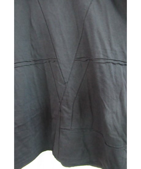 新品 17ss B yohji yamamoto +noir 黒 切り替えデザインカットソー ND-T60-086
