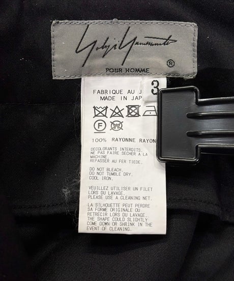 2017ss yohji yamamoto pour homme 黒 デザインパンツ （HD-P70-213)