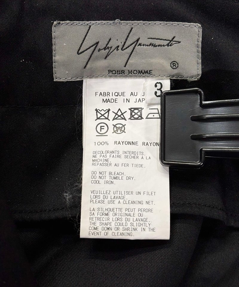 2017ss yohji yamamoto pour homme 黒 デザインパンツ （HD-