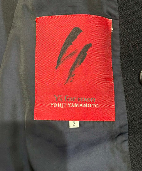 Y's for men 赤タグ yohji yamamoto ダブルロングコート（MM-C51-158）