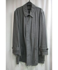 AD1994 COMME des GARCONS HOMME PLUS グレー 縮絨期 切りっぱなしハーフコート PC-040020