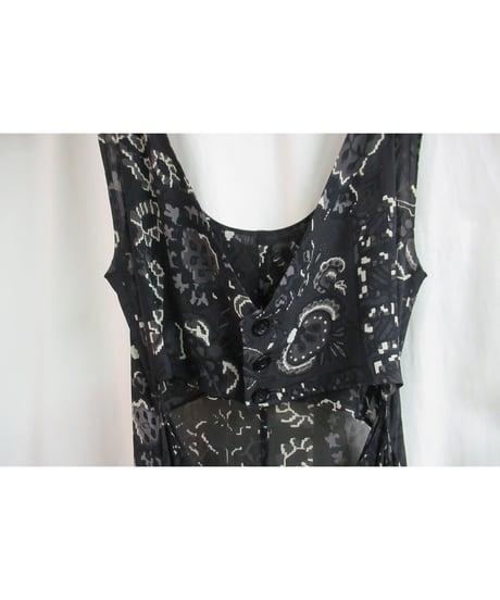 90’s yohji yamamoto femme vintage 花柄プリントデザインワンピース  FZ-D83-237