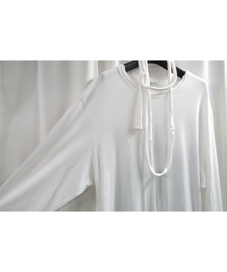 17ss yohji yamamoto pour homme 紐 ダメージ加工デザインカットソー（HD-T82-099）