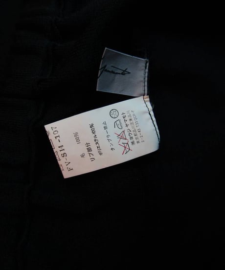 01aw yohji yamamoto femme 紺 ウエスト切替タイトスカート FV-S14-107