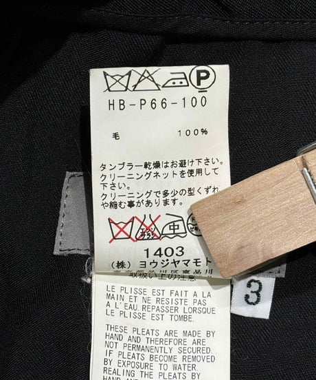 2012SS yohji yamamoto pour homme vintage ウールギャバハカマパンツ（HB-P66-100）