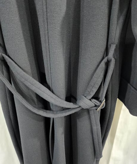 1998aw yohji yamamoto pour homme 黒 vintage ベルト付き ロングコート  (HY-C14-119)