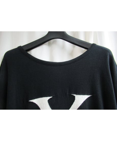 BLACK and BLACK yohji yamamoto +noir 【Y】ワッペンデザイン 半袖カットソー ND-T77-072