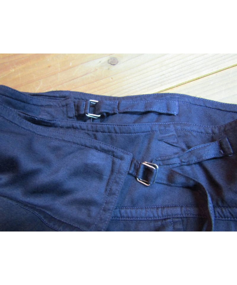 赤タグ Y's yohji yamamoto 紺 切替デザイン巻きスカート YT-S55-85