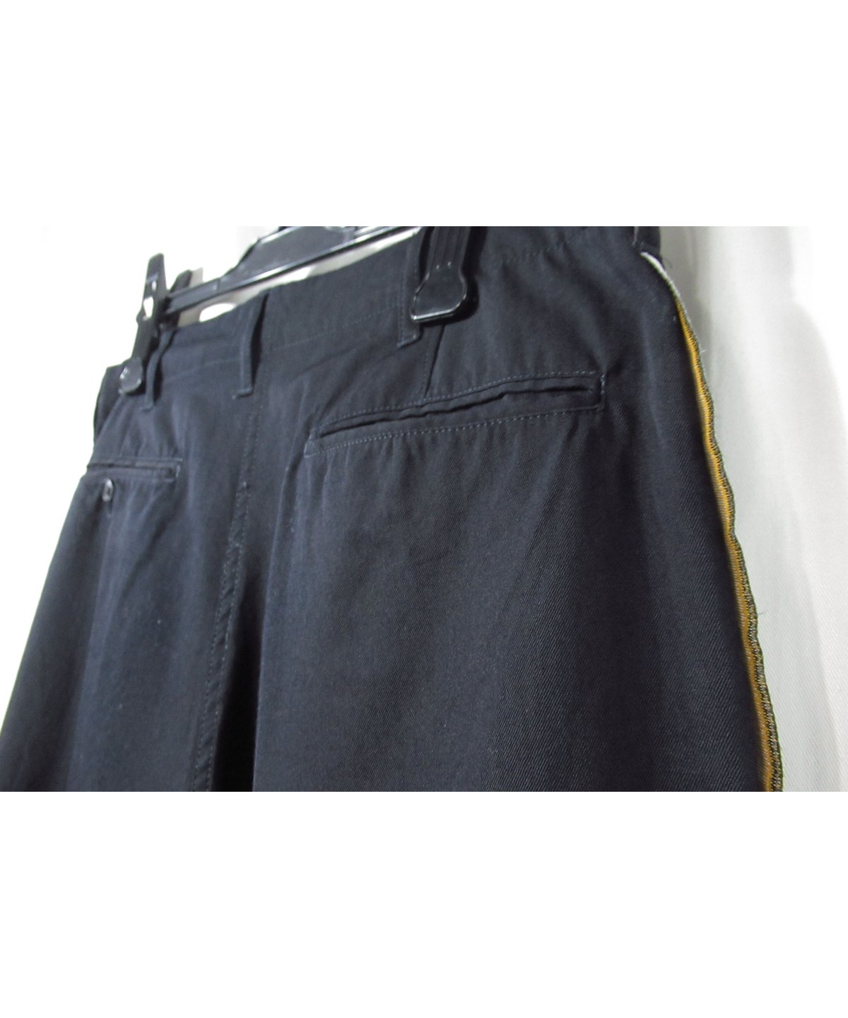 Y's for men yohji yamamoto 紺 サイドデザイン テパードパンツ Y's for men yohji yamamoto 紺 サイドデザイン テパードパンツ