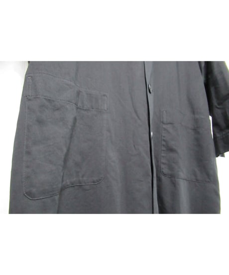 19ss yohji yamamoto pour homme  スリーブ パチポケットデザイン ロングコート（HH-C09-039）