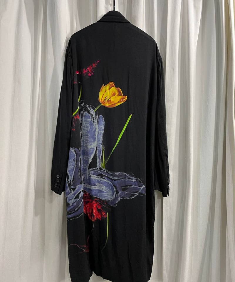 2019SS yohji yamamoto pour homme 花プリントWジップアップロン...