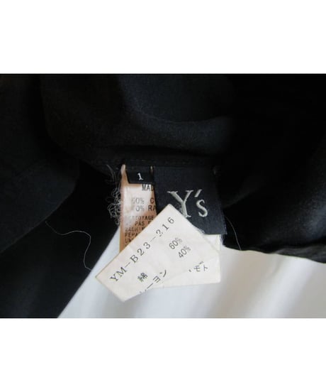 Y's yohji yamamoto ノースリーブフロントデザインアシメトリーブラウス YM-B23-216