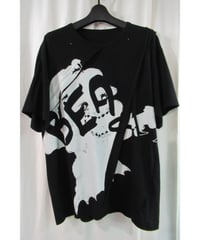 19aw B yohji yamamoto 半袖 断ち切りデザインプリントカットソー NC-T67-082