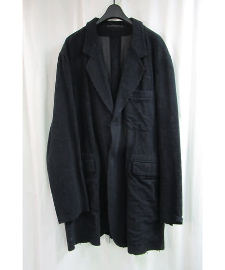 99aw yohji yamamoto pour homme vintage 黒 切りっぱなし加工ジャケット HN-J62-007