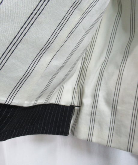 95aw yohji yamamoto pour homme vintage 鹿鳴館期 グレーストライプダメージ加工セットアップ HE-J70-120
