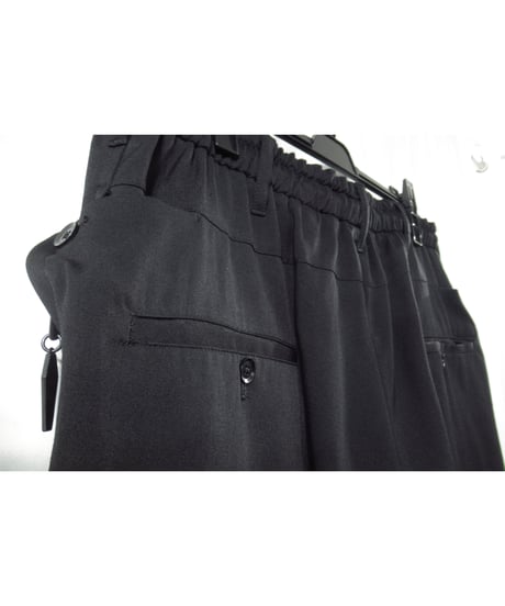 14aw yohji yamamoto pour homme GOTHICチャーム付き テーパードパンツ（HF-P11-100）