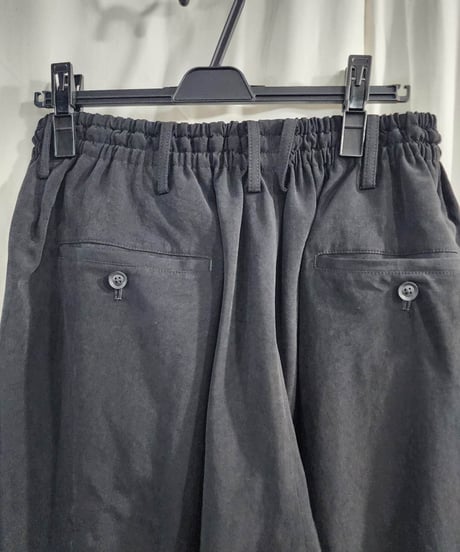 2022ss yohji yamamoto pour homme 黒 デザインパンツ (HD-P45-500)