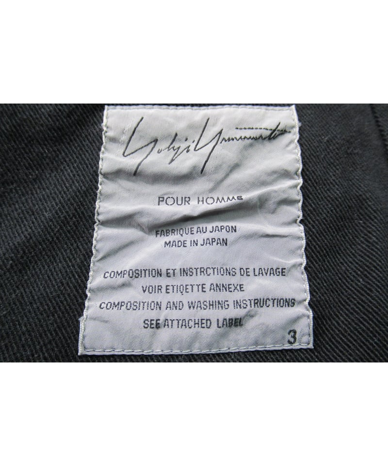 yohji yamamoto pour homme パチポケットデザイン コットン シンプルブ