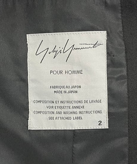 2023SS yohji yamamoto pour homme ロングベスト（HZ-J10-100）
