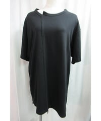 camphor tree 黒 襟切替えデザインTシャツ