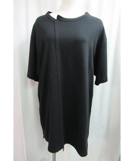 camphor tree 黒 襟切替えデザインTシャツ