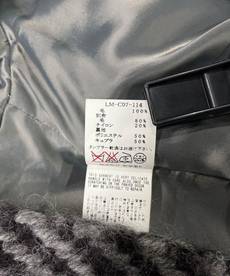 LIMI feu yohji yamamoto ストールデザインコート(LM-C07-114) LIMI feu yohji yamamoto ストールデザインコート(LM-C07-114)
