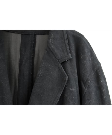 99aw yohji yamamoto pour homme vintage 黒 切りっぱなし加工ジャケット HN-J62-007