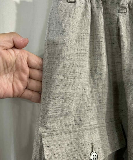 2017SS yohji yamamoto pour homme リネン カーゴパンツ（HD-P77-319）