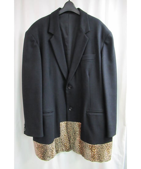 92aw yohji yamamoto pour homme vintage ヒョウ柄切替えデザインジャケット HS-J26-818