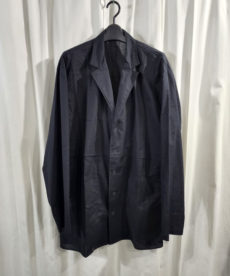 2019ss yohji yamamoto pour homme 黒 切替えシャツジャケット(...