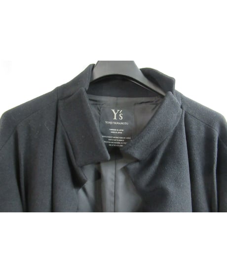 Y's yohji yamamoto 変形襟デザインロングコート YN-C03-193