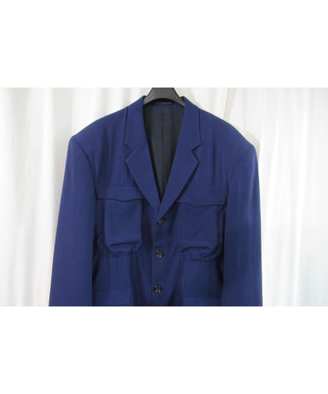 レア 87aw yohji yamamoto pour homme vintage 紺 いせポケットデザインジャケット HJ-38