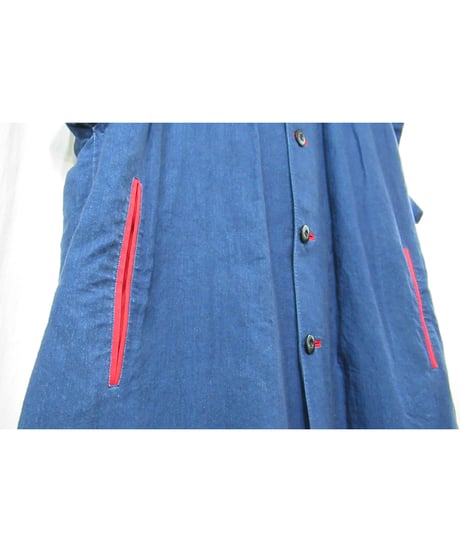 17ss yohji yamamoto pour homme スリーブデザイン 麻 ロングドレス（HD-D17-307）