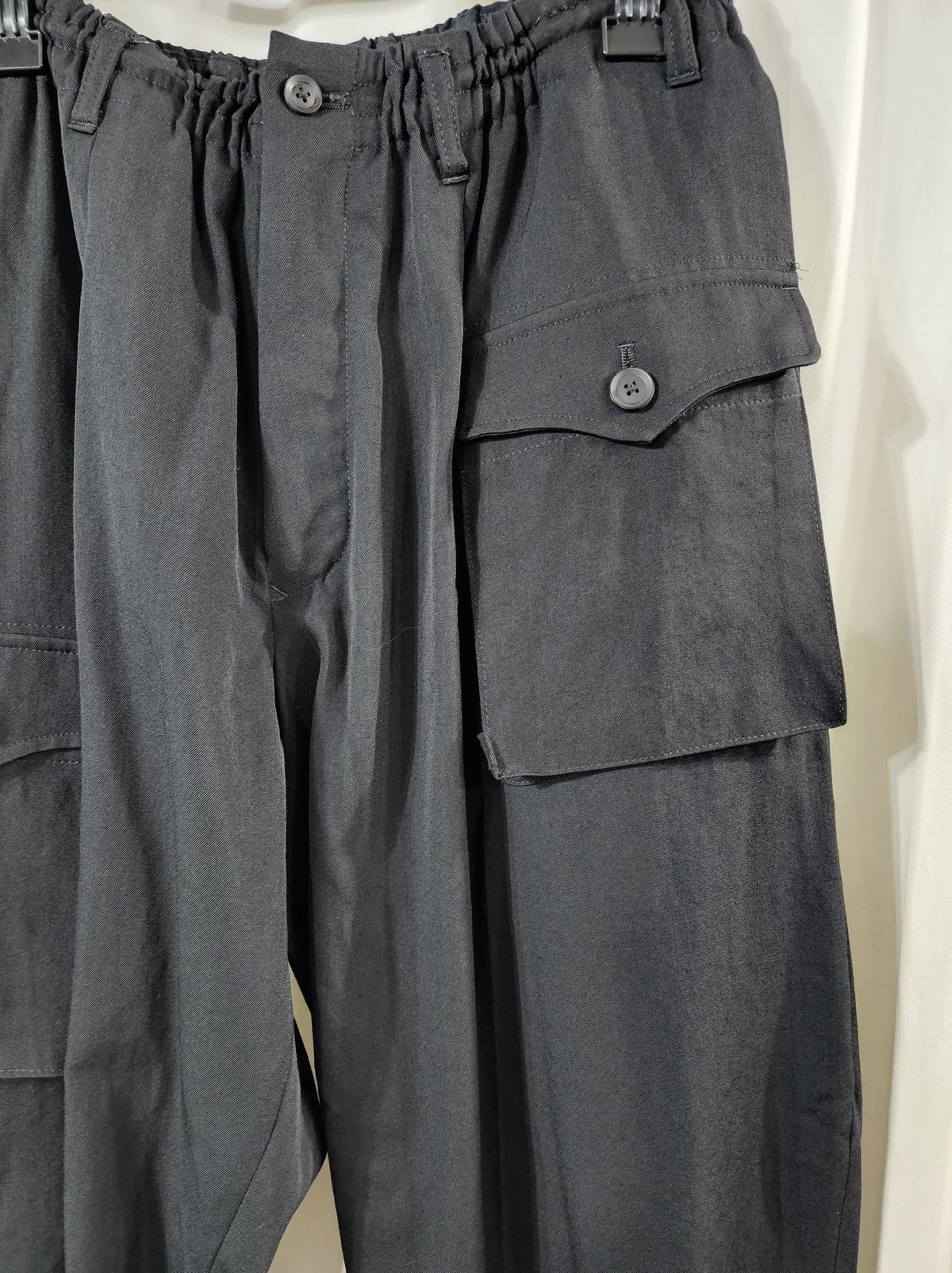 19aw yohji yamamoto pour homme 黒デザインミリタリーパンツ (H