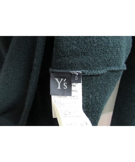 Y's yohji yamamoto 切りっぱなしデザインタートルニット YB-K02-174