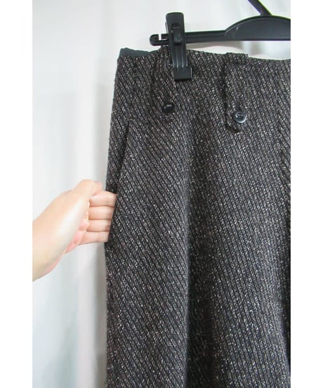 Y’s yohji yamamoto ツイード ボックスワイドパンツ YL-P30-138