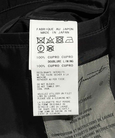 2019SS yohji yamamoto pour homme バックオープンジャケット（HH-J09-201）