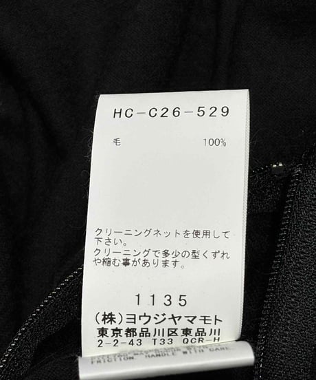 難あり 2019AW yohji yamamoto pour homme マント（HC-C26-529）