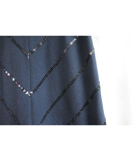 AD1999 tricot COMME des GARCONS スパンコールデザイン台形スカート TS-07002S