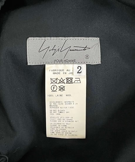 2021SS yohji yamamoto pour homme シワギャバ ゴム紐パンツ（HD-P53-100）