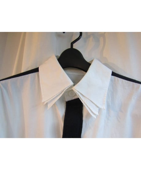 15aw yohji yamamoto pour homme ３枚襟デザインブラウス HY-B07-802