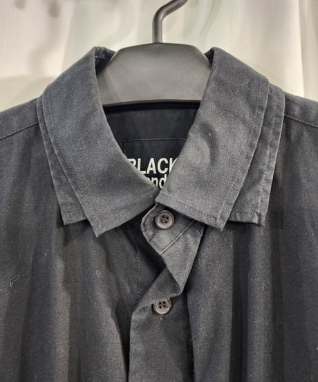 2015aw BLACK scandal yohji yamamoto  黒 ロング切替えブラウス (HY-B24-805)