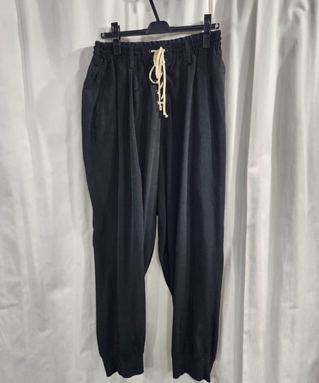 2022ss yohji yamamoto pour homme 黒 デザインパンツ (HD-P45-500)