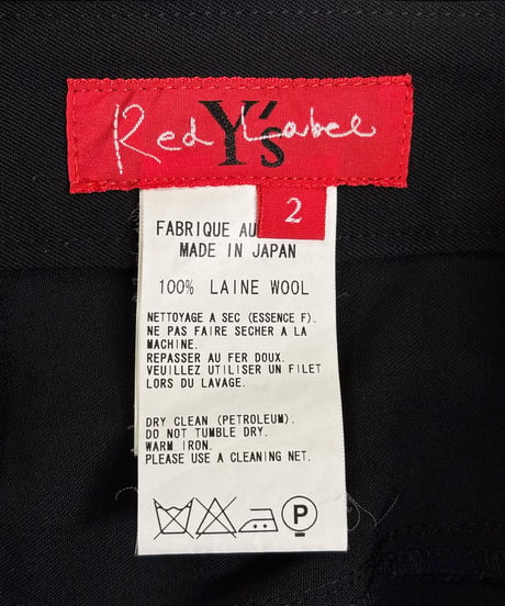 Y's Red Label yohji yamamoto ウ－ルパンツ（RM-P61-133）
