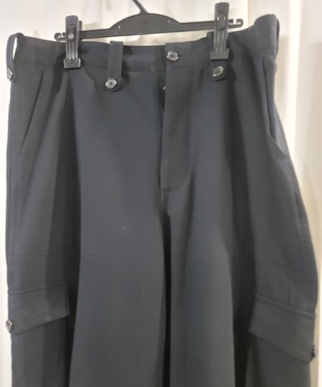 レア 1997aw yohji yamamoto pour homme ワイドミリタリーパンツ　黒　(Hi-P18-108)