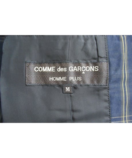 1980年代 初期 COMME des GARCONS HOMME PLUS 紺 チェックジャケット PJ-11019M