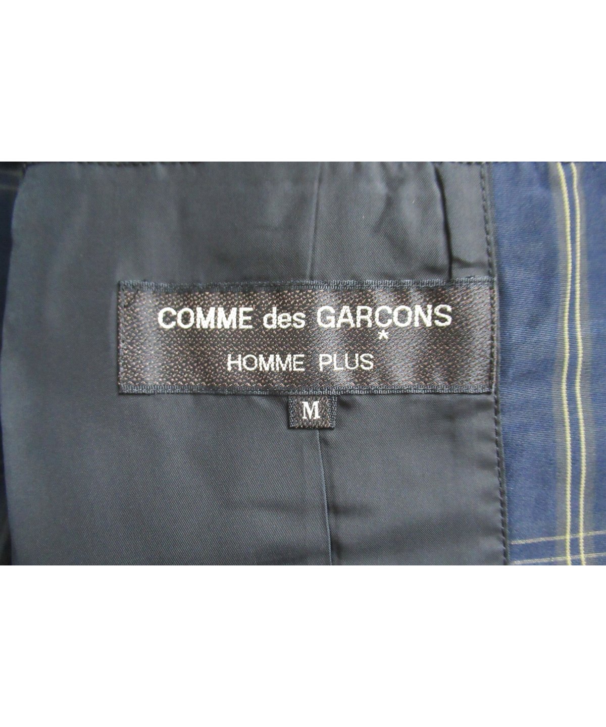 G*l様 Comme des Garcons Homme Plus 80s ジャ 1980年代 初期 COMME des GARCONS HOMME PLUS 紺 チェックジャ
