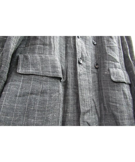 90’s yohji yamamoto pour homme vintage SAMPLE グレー ストライプデザインセットアップ（J16-233-1M）