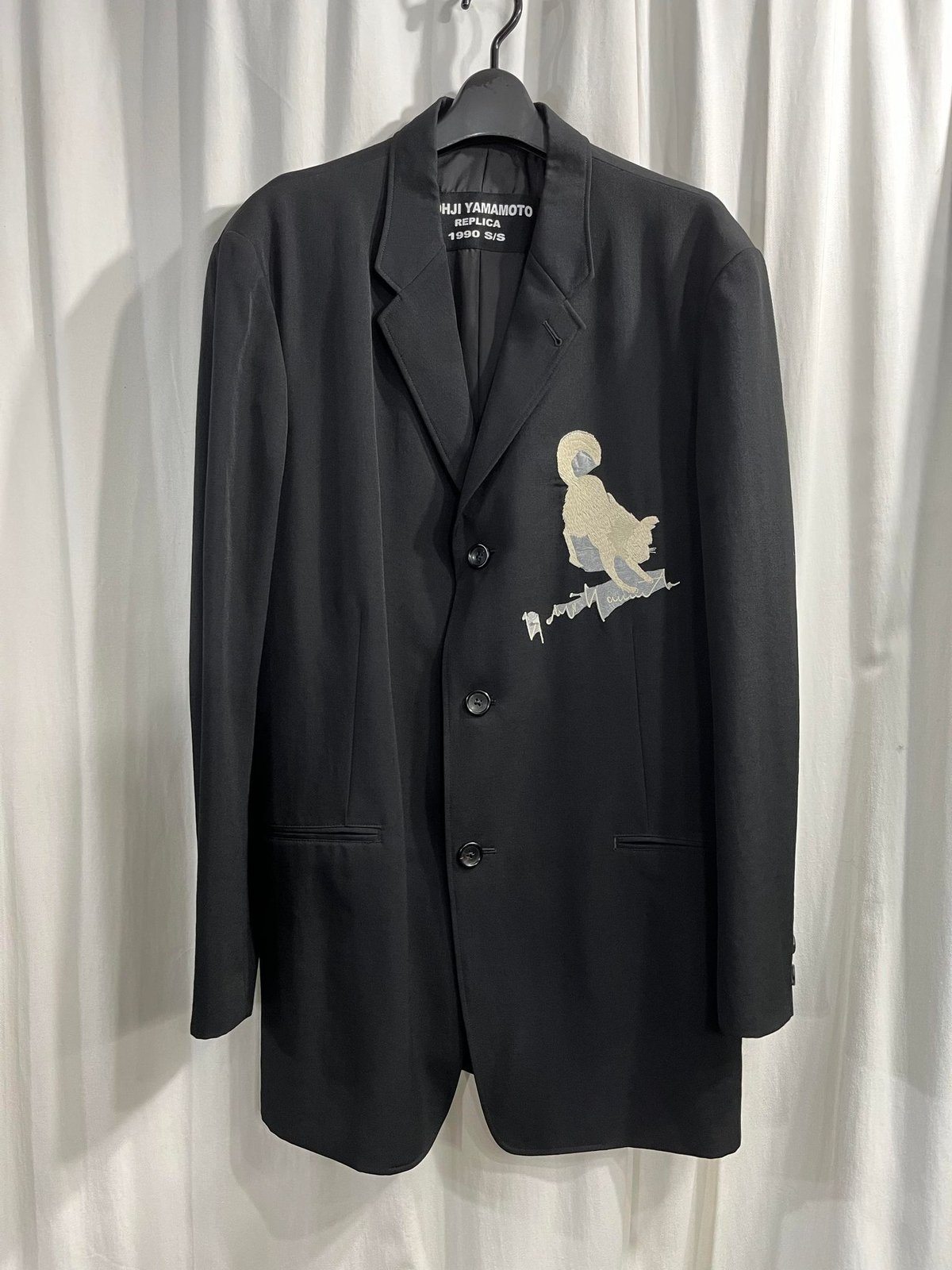 2018AW yohji yamamoto pour homme 1990SS REPLICA 犬刺繡 