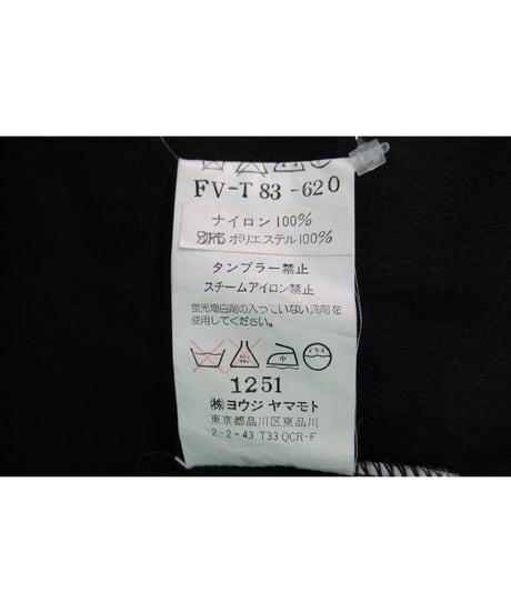 02aw yohji yamamoto femme 袖アシメトリーデザインカットソー FV-T83-620